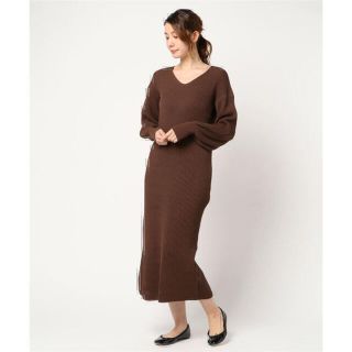 ドゥーズィエムクラス(DEUXIEME CLASSE)のDeuxieme Classe PAN DEEP V KNT DRESS(ロングワンピース/マキシワンピース)