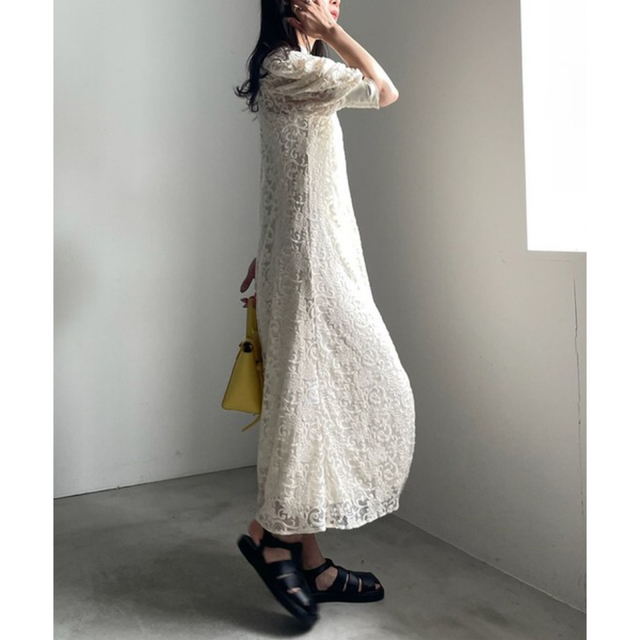 専用　2WAY DRAPE SLEEVE EMBROIDERY DRESS