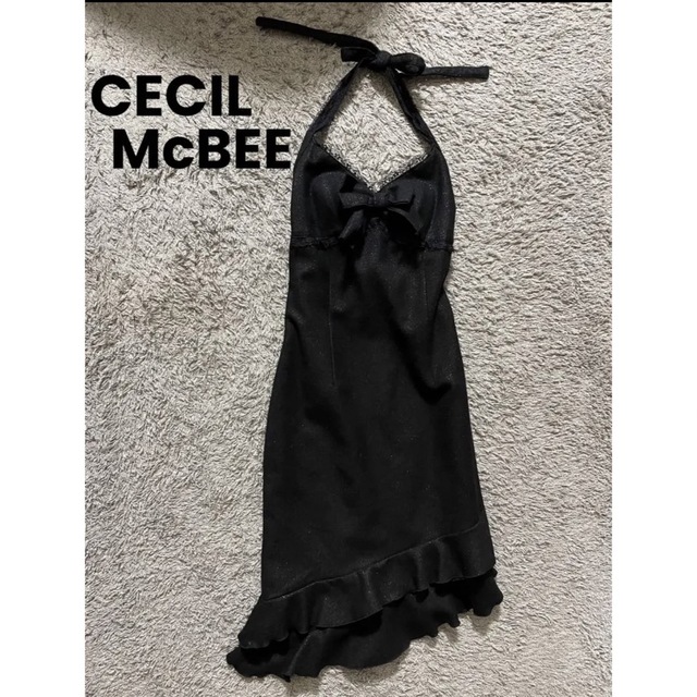 CECIL McBEE(セシルマクビー)の☆CECIL McBEE☆セシルマクビー　アシンメトリーホルターネックワンピース レディースのワンピース(ひざ丈ワンピース)の商品写真