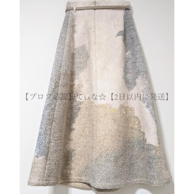 新品 AMERI ANDREA ABSTRACT PAINT SKIRT