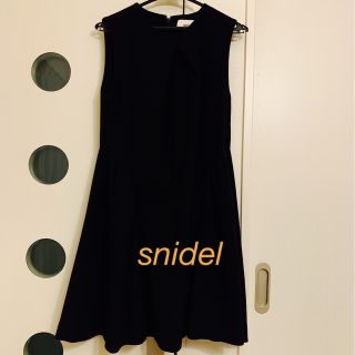 スナイデル(SNIDEL)の♡スナイデル♡ブラック　ミニフレアワンピース(ミニワンピース)