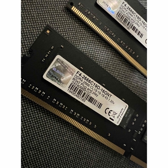 DDR4 PC4-21300 8GB 2枚組 2666MHz スマホ/家電/カメラのPC/タブレット(PCパーツ)の商品写真