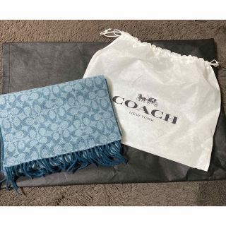 コーチ(COACH)のCOACH コーチシグネチャー グリーン ユニセックス　保存袋付き　未使用(マフラー/ショール)