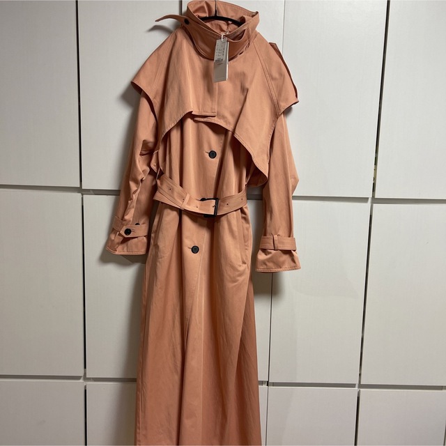 ameri vintage TRENCH LIKE MIDI COAT ライム