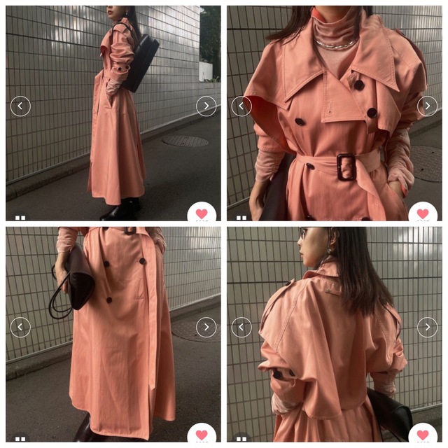 AMERI 3WAY LAYERED TRENCH COAT ピンクほぼ新品