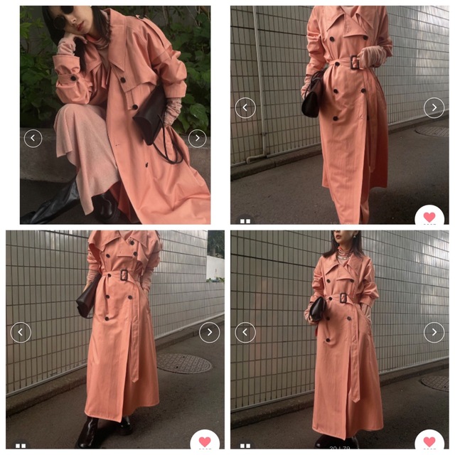 AMERI 3WAY LAYERED TRENCH COAT ピンクほぼ新品