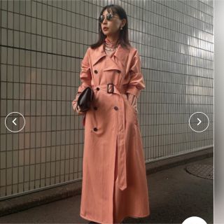 ameri vintage TRENCH LIKE MIDI COAT ライム