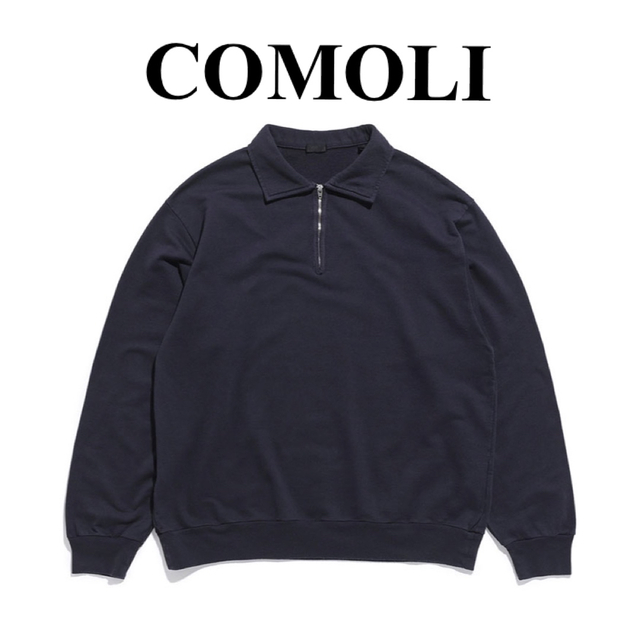 COMOLI(コモリ)のCOMOLI 23ss コットンシルクジャージ ハーフジップPO 新品未使用 メンズのトップス(Tシャツ/カットソー(七分/長袖))の商品写真