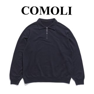 コモリ(COMOLI)のCOMOLI 23ss コットンシルクジャージ ハーフジップPO 新品未使用(Tシャツ/カットソー(七分/長袖))