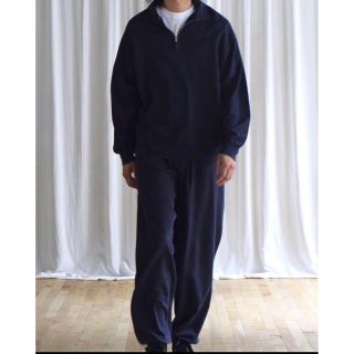 COMOLI 23SS コットンシルクジャージ ハーフジップPO 2