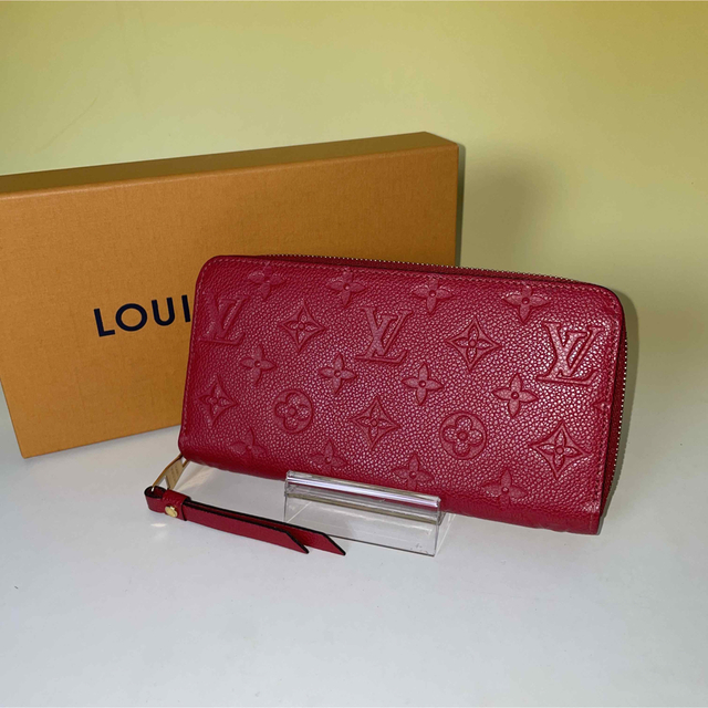 LOUIS VUITTON - Louis Vuitton 極美品 赤 財布 アンプラント ジッピー ヴィトン