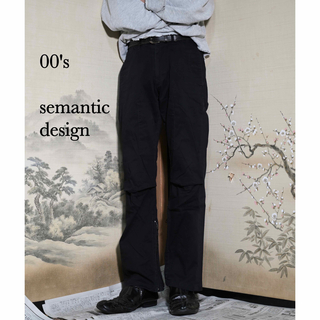 セマンティックデザイン(semantic design)の00's semantic design  ギミック　フレア　ブラック　y2k(ワークパンツ/カーゴパンツ)