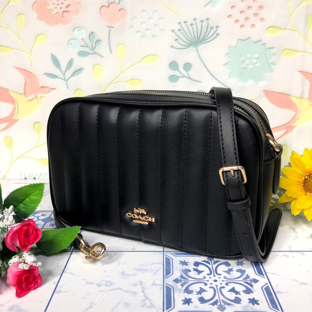 コーチ ショルダーバッグ お洒落 キルティング ブラック 【新品 ... 6☆新品未使用☆COACH ジェスクロスボディ・黒 キルティング