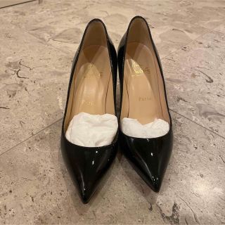 クリスチャンルブタン(Christian Louboutin)のルブタン♡ ポインテッドトゥ　ハイヒール　ブラック　37 8.5センチヒール(ハイヒール/パンプス)