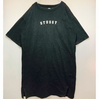 ステューシー(STUSSY)のSTUSSY ステューシー ワンピース オーバーサイズ ブラック Mサイズ(ミニワンピース)