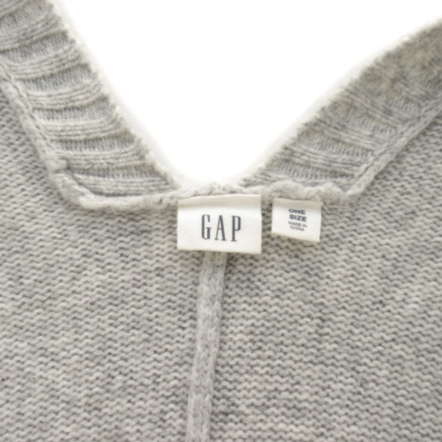 GAP(ギャップ)のギャップ GAP カーディガン ポンチョ ニット ボーダー ONE グレー レディースのトップス(カーディガン)の商品写真