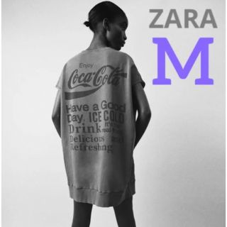 ザラ(ZARA)の新品ZARA COCA-COLAプラッシュワンピースM(トレーナー/スウェット)