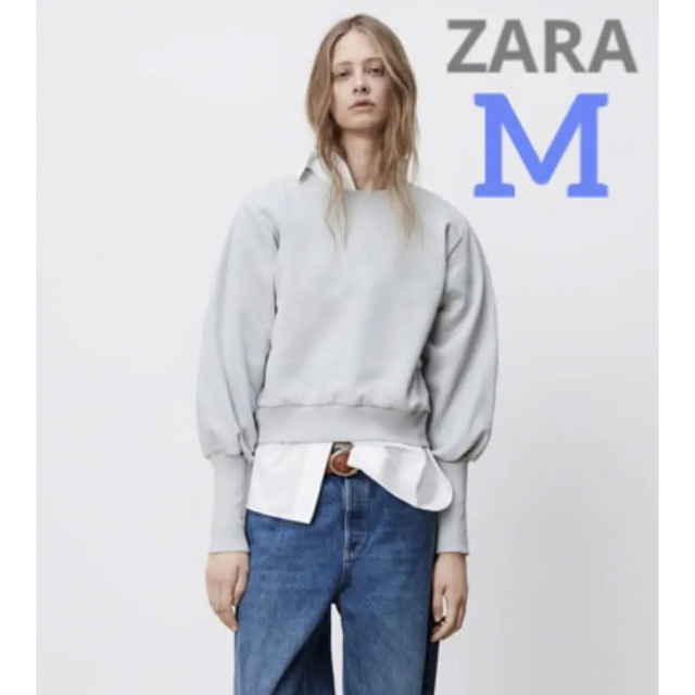 新品ZARA バルーンスリーブスウェットシャツM | フリマアプリ ラクマ