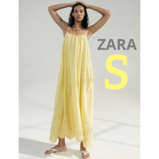 ザラ(ZARA)の新品ZARA カットワーク刺繍ワンピースS(ロングワンピース/マキシワンピース)