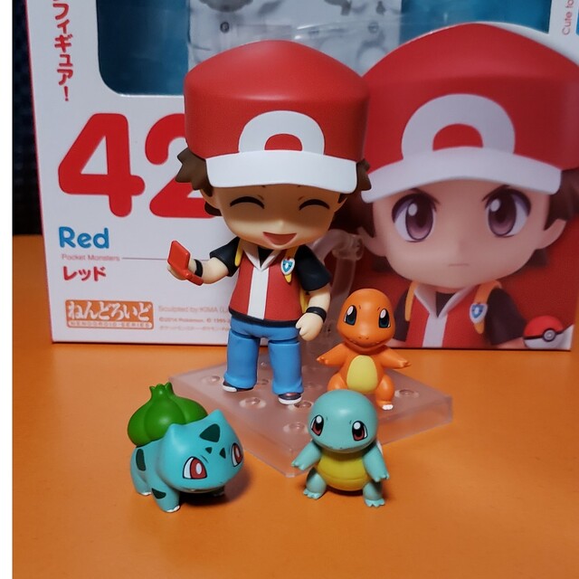 ポケモン(ポケモン)の新品同様　ねんどろいど　ポケットモンスター　レッド エンタメ/ホビーのフィギュア(アニメ/ゲーム)の商品写真