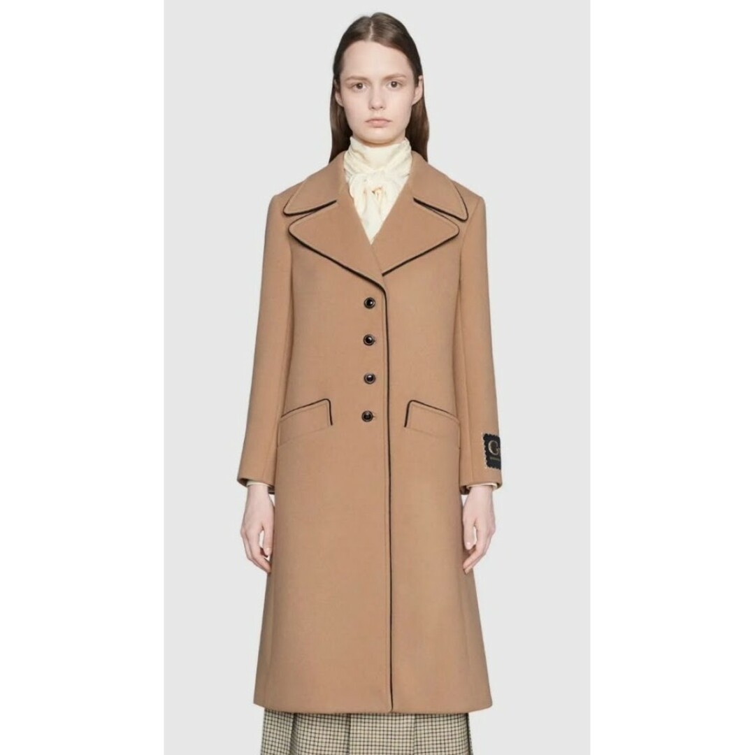 GUCCI - GUCCI グッチ パイピングキャメルウールコートの通販 by GUCCI - GUCCI グッチ パイピングキャメルウールコートの通販 by