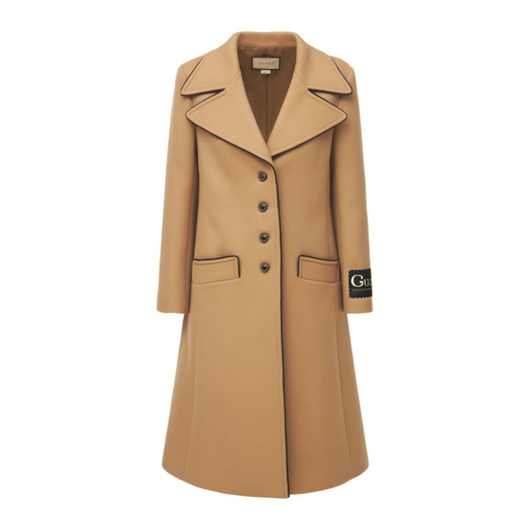 GUCCI - GUCCI グッチ パイピングキャメルウールコートの通販 by GUCCI - GUCCI グッチ パイピングキャメルウールコートの通販 by
