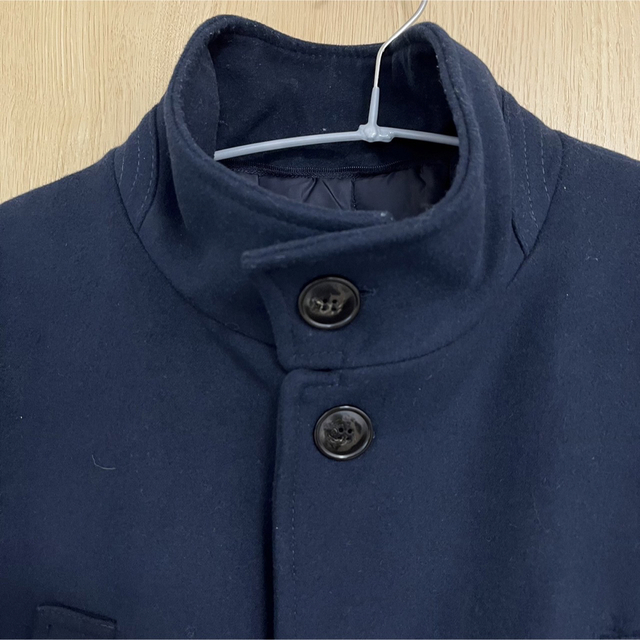 ZARA メンズ　コート　NAVY  スタンドカラー 1