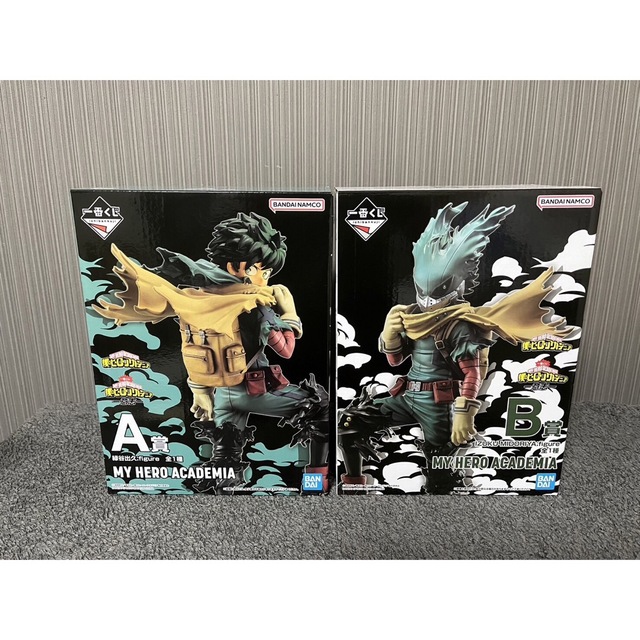 スイーツ柄 ブルー 一番くじ ヒロアカ デク 黒デク フィギュアセット