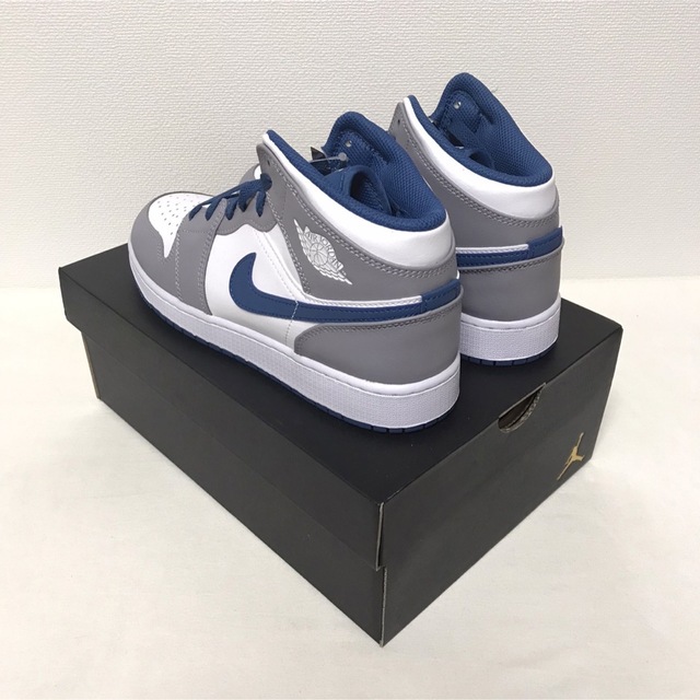 Jordan Brand（NIKE） - 【23.5cm】NIKE AIR JORDAN 1 MID GS グレー