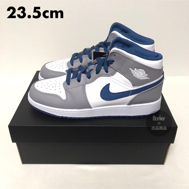 Jordan Brand（NIKE） - 【23.5cm】NIKE AIR JORDAN 1 MID GS グレー