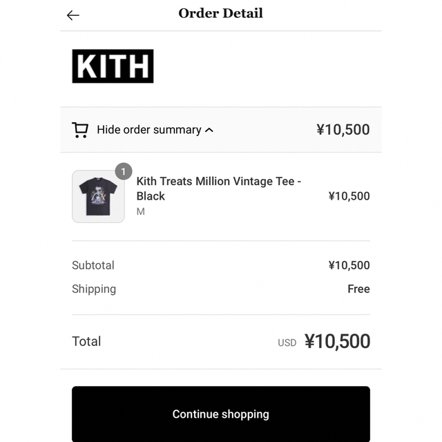 KITH(キス)のKITH TREATS Million Vintage Tee Mサイズ メンズのトップス(Tシャツ/カットソー(半袖/袖なし))の商品写真