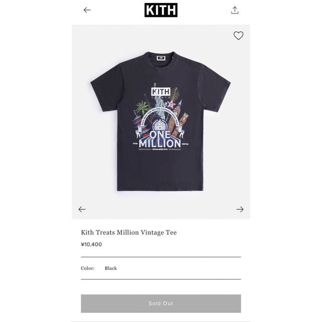 KITH TREATS Million Vintage Tee Mサイズ