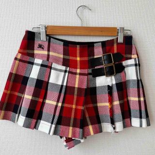 バーバリーブルーレーベル(BURBERRY BLUE LABEL)の【美品】バーバリー Burberry スカート風 ショートパンツ チェック柄(ショートパンツ)