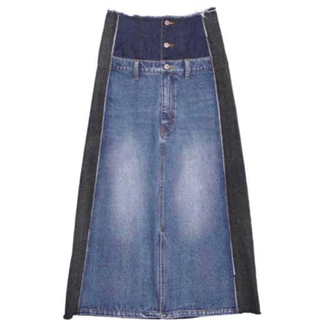 Ameri VINTAGE(アメリヴィンテージ)のAMERI REMAKE LIKE DENIM SKIRT レディースのスカート(ロングスカート)の商品写真