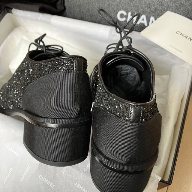 新品　CHANEL レースアップシューズ