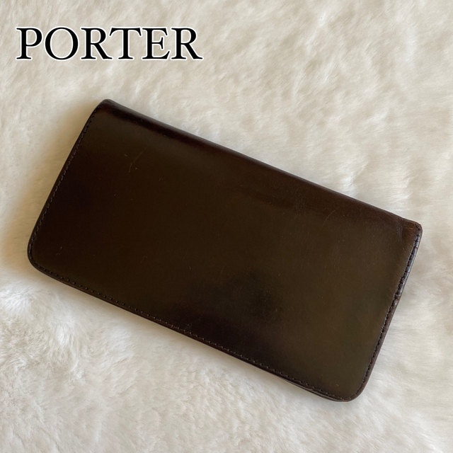 【美品】 PORTER CASINO ポーター カジノ 二つ折り長財布　ブラウン | フリマアプリ ラクマ