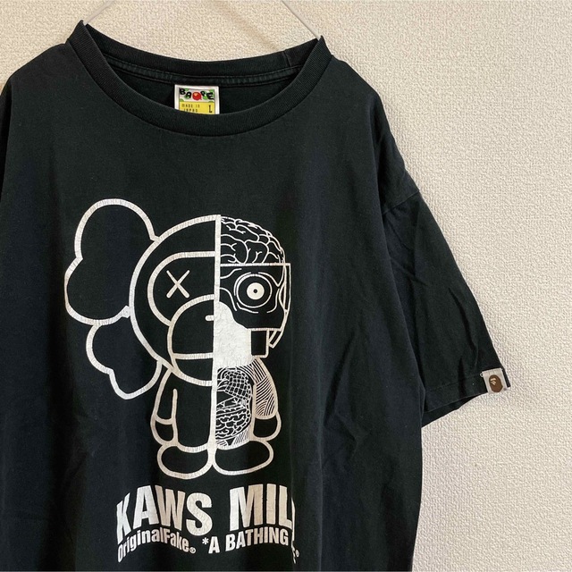 APE BAPE KAWS BABY MILO SHARK tシャツ 2XL 白