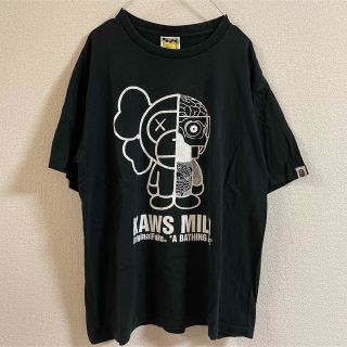 アベイシングエイプ カウズ 日本製 プリント 半袖 Tシャツ XS ホワイト系 A BATHING APE KAWS レディース   【230609】 メール便可