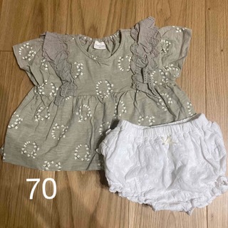 プティマイン(petit main)の子供服 セットアップ トップス パンツ アカチャンホンポ プティマイン 70(Ｔシャツ)