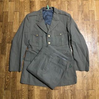 ミリタリー(MILITARY)の70s 自衛隊 夏服71式 第1種 軍服 スーツ セットアップ ベージュ(ミリタリージャケット)