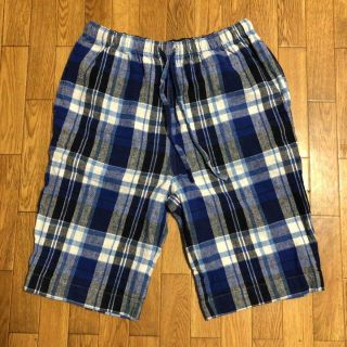 ポロラルフローレン(POLO RALPH LAUREN)のPOLO RALPH LAUREN ステテコ ハーフパンツ 青 白 S 麻混(ショートパンツ)