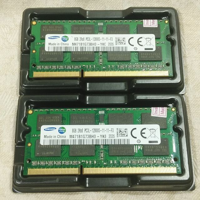 新品サムスン16GBメモリ(8GB*2)DDR3L 1600MHz送料無料