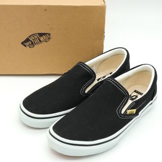 ヴァンズ(VANS)のバンズ スリッポン 美品 スニーカー V98CL 3YEARS シューズ シンプル 靴 黒 メンズ レディース 24cmサイズ ブラック VANS(スリッポン/モカシン)