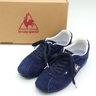 ルコックスポルティフ(le coq sportif)のルコックスポルティフ スニーカー ローカット QFM-5302NV ウォーキングシューズ 靴 レディース 22.5cmサイズ ネイビー le coq sportif(スニーカー)