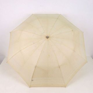 ハナエモリ(HANAE MORI)のハナエモリ 折りたたみ傘 日傘 無地 ロゴ ブランド傘 収納時約32cm 小物 レディース ベージュ HANAE MORI 森英恵(傘)