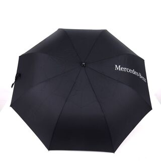 メルセデス・ベンツ 折りたたみ傘 無地 エンブレム ブランド傘 収納時約35cm 車グッズ 黒 メンズ ブラック Mercedes-Benz(傘)