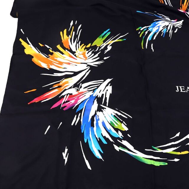 ジャンヌ ランバン スカーフ シルク イタリア製 ロゴ ブランド 小物 黒 