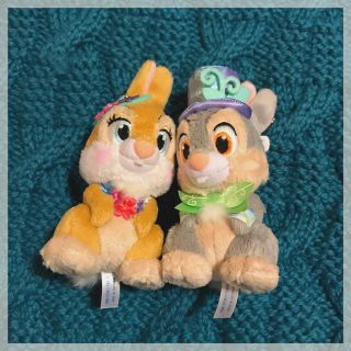 ディズニー(Disney)のミスバニー&とんすけ ぬいぐるみバッジセット(キャラクターグッズ)