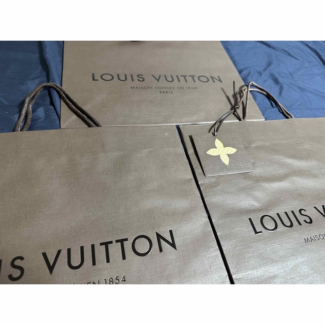 LOUIS VUITTON(ルイヴィトン)のLOUIS VUITTONショッパー♪3枚セット！激レアカード付き レディースのバッグ(ショップ袋)の商品写真
