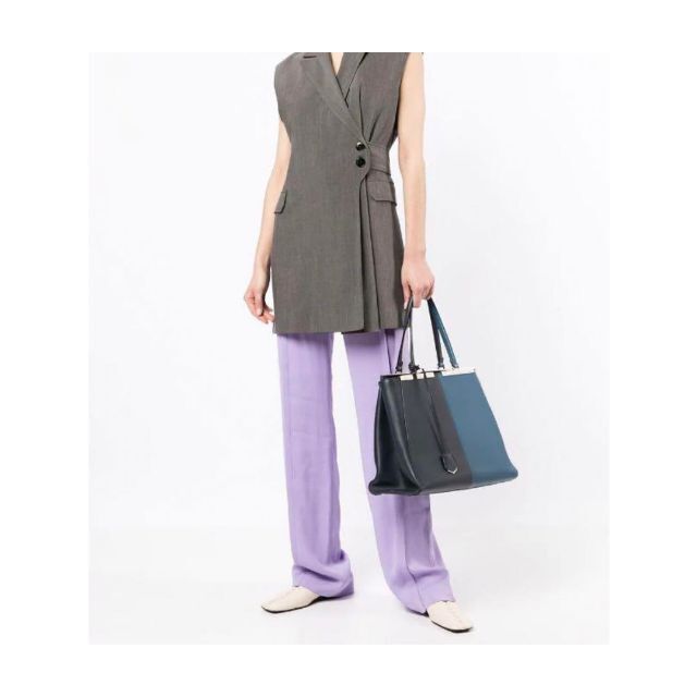 美品 フェンディー FENDI トロワジュール バイカラー トートバッグ